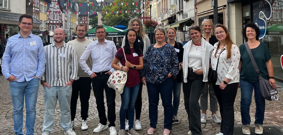 Ein Gruppenbild in der Fußgängerzone von Montabaur.