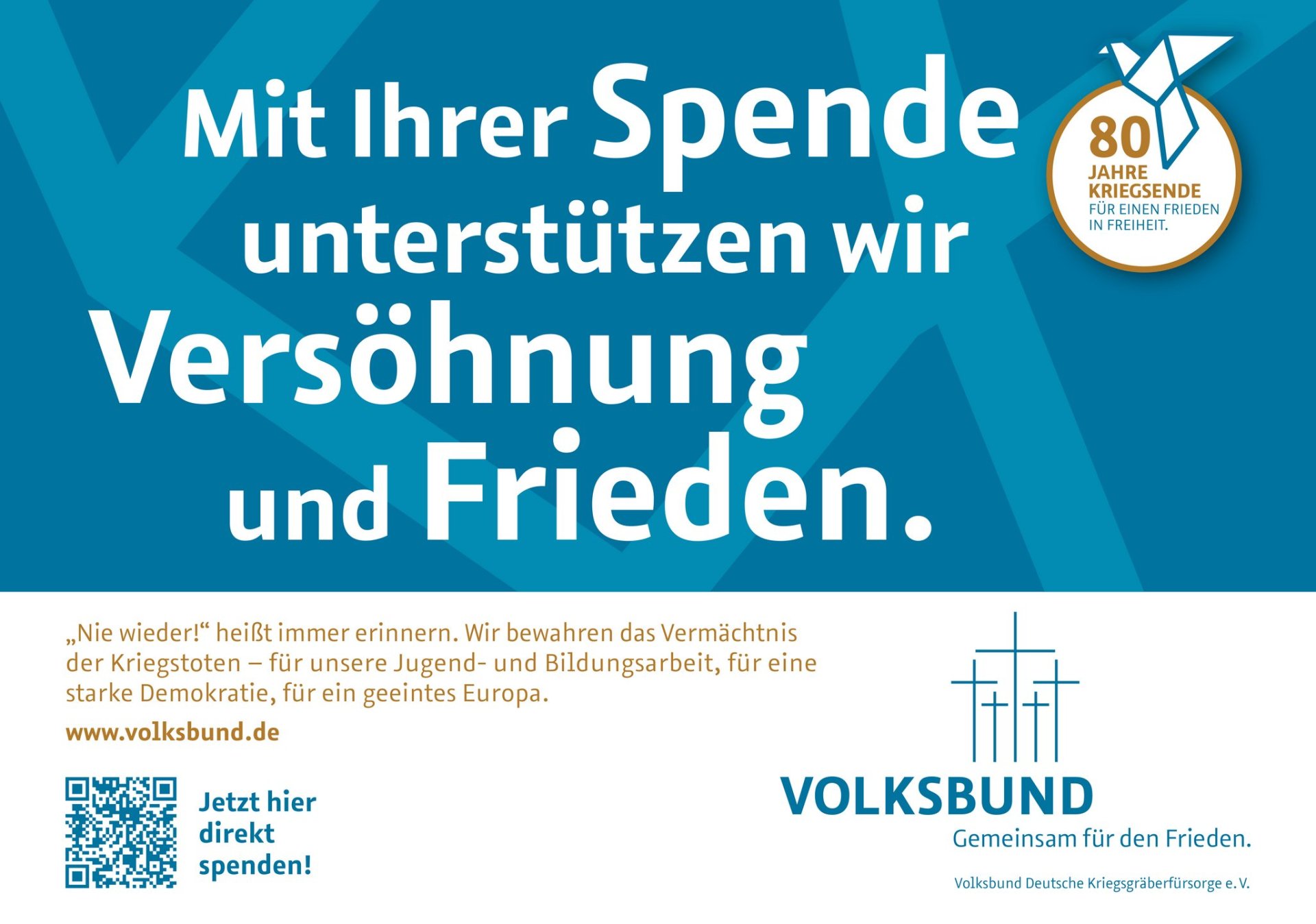 Ein Aufruf zur Spende.