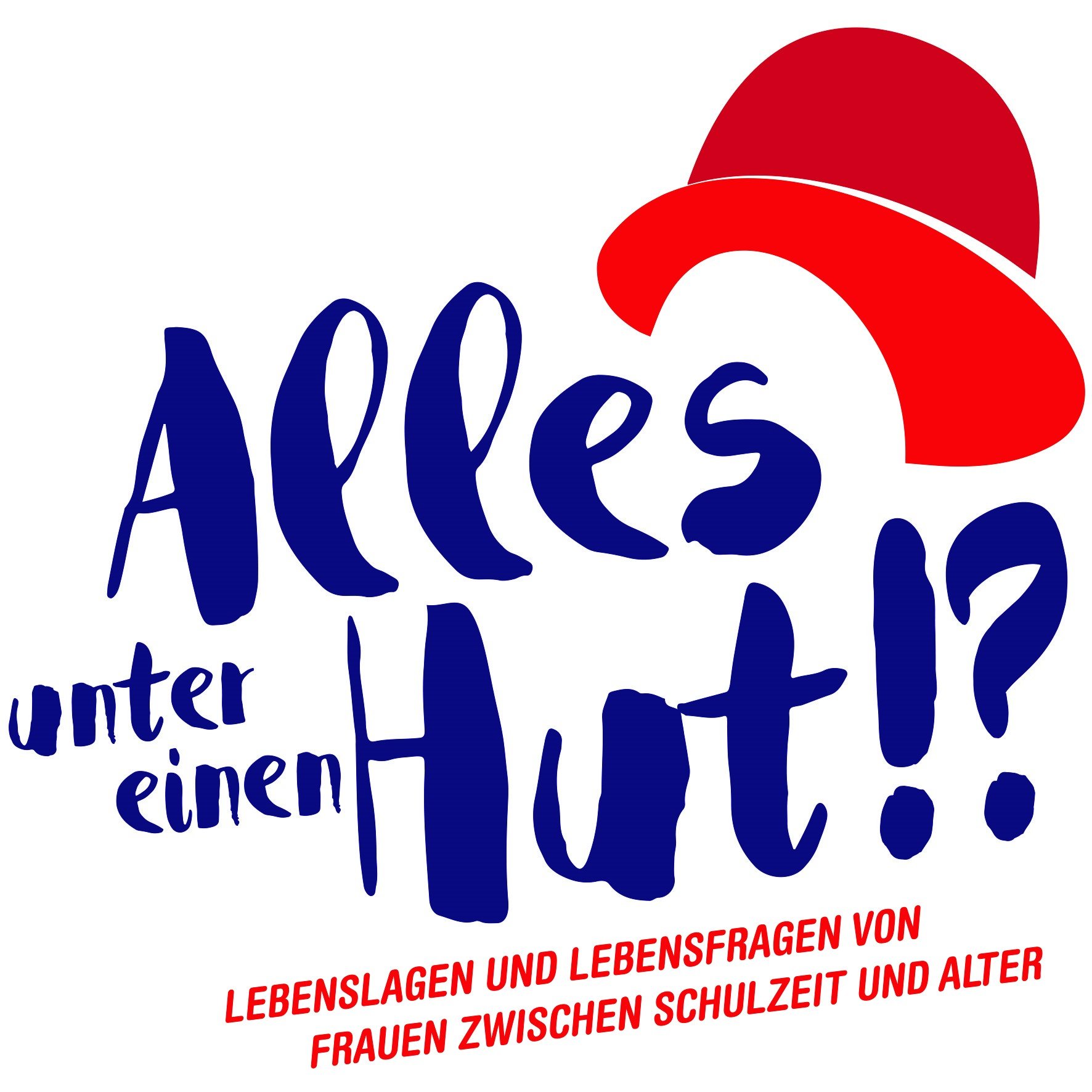 Im Logo befindet sich unter einem roten Damenhut die Schrift „Alles unter einen Hut !?“.