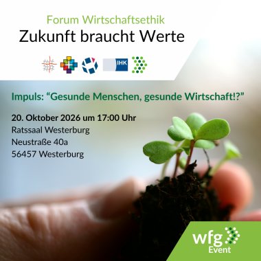 Werbeplakat zum Event mit einem Pflanzenspross