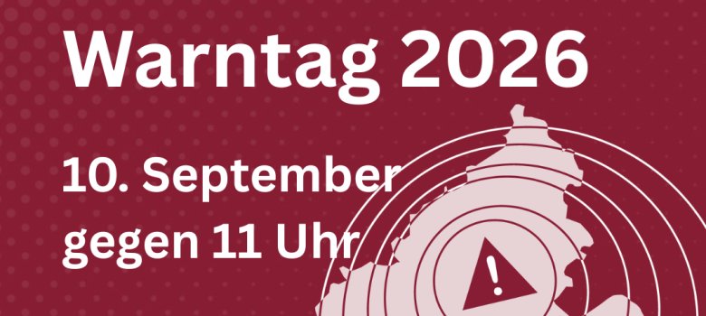 Plakat mit alen wichtigen Daten zum Bundesweiten Warntag.
